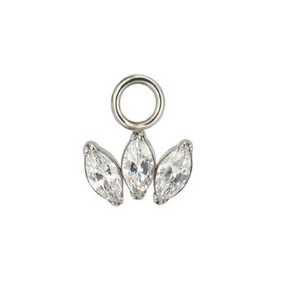 1 gab. Čūskas kulons ASTM F136 titāna deguna gredzenam Kristāla kulonu rotaslietas stīpa sieviešu auskari lūpu deguna gredzena ķermeņa rotaslietas