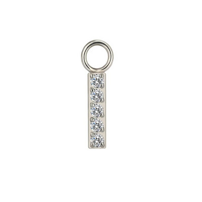 1 gab. Čūskas kulons ASTM F136 titāna deguna gredzenam Kristāla kulonu rotaslietas stīpa sieviešu auskari lūpu deguna gredzena ķermeņa rotaslietas