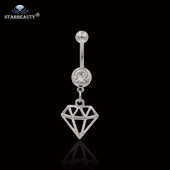 1 gab CZ kulonu dārgakmens Viskozi skaists Skorpiona baltā zelta nabas gredzens ķermeņa rotaslietas