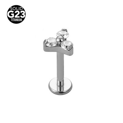 1tk 2023 UUS kullavärvi G23 titaanist augustamine Labret huule tsirkoon lilleline opaal 16G keha Jewelri kõrvarõngad naistele F316