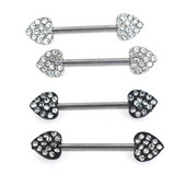 2022. gada jauns nerūsējošā tērauda sirds krūšu stienis, melns sirds piliens, seksīgs krūšu gredzens, sieviešu ķermeņa pīrsings, 14 g titāna rotaslietas