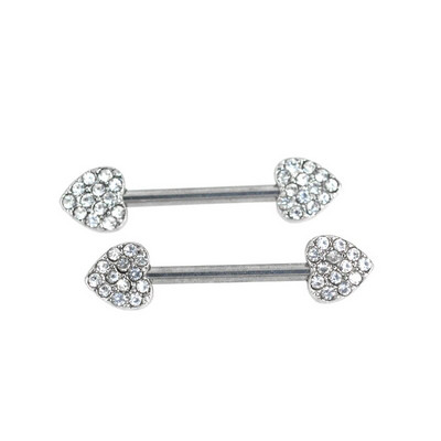 2022. gada jauns nerūsējošā tērauda sirds krūšu stienis, melns sirds piliens, seksīgs krūšu gredzens, sieviešu ķermeņa pīrsings, 14 g titāna rotaslietas