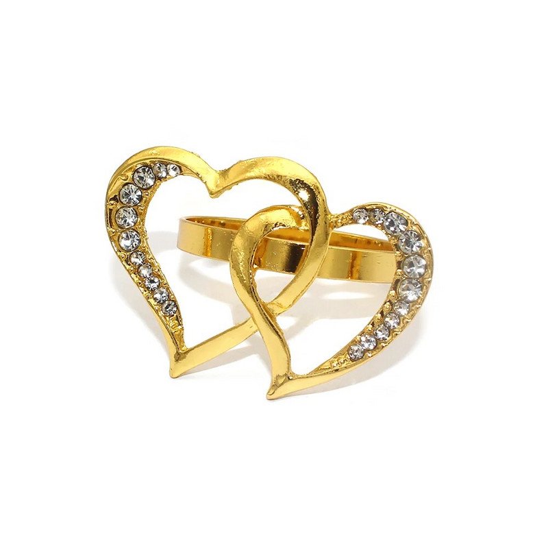 8 gab. Valentīna dienas salvešu gredzeni Sirds salvešu turētāja gredzens kāzu vakariņām banketiem Ziemassvētku Pateicības diena dzimšanas diena HWW17