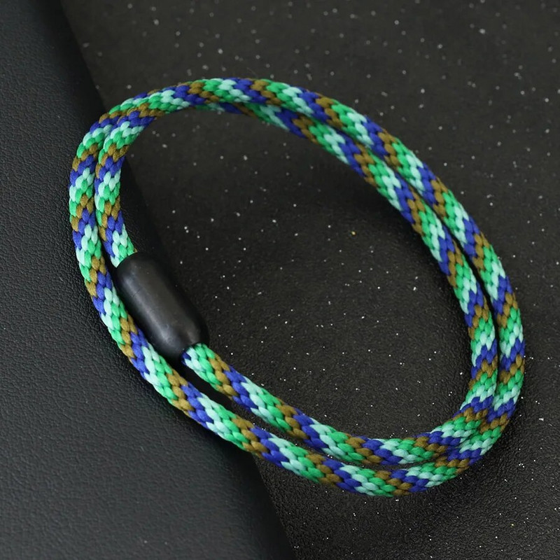 Noter Meeste Kvaliteetne 2023. aasta roostevabast terasest magnetpandlaga kahekihiline makrameest käevõru välikämpingu meresõidukäevõru