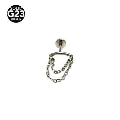 1Gb JAUNAS Ķermeņa rotaslietas 16G CZ Pušķis F136 Titāna ķēde Lūpu Labret Bar Auss Helix Tragus Rook Bar Stud Body Piercing Jewelry