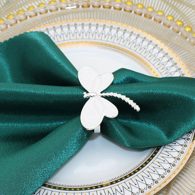 6 τεμ. Flower Bee Δαχτυλίδι για χαρτοπετσέτα μεταλλικό χρυσό Daisy Flower Θήκη για χαρτοπετσέτα Πόρπες για τραπέζι γάμου σπιτιού HWD14