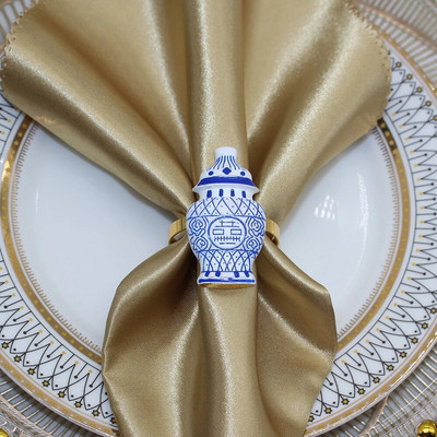 6 τεμ. Flower Bee Δαχτυλίδι για χαρτοπετσέτα μεταλλικό χρυσό Daisy Flower Θήκη για χαρτοπετσέτα Πόρπες για τραπέζι γάμου σπιτιού HWD14