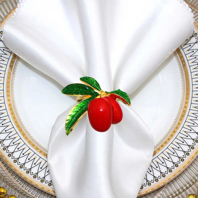 6 τεμ. Flower Bee Δαχτυλίδι για χαρτοπετσέτα μεταλλικό χρυσό Daisy Flower Θήκη για χαρτοπετσέτα Πόρπες για τραπέζι γάμου σπιτιού HWD14