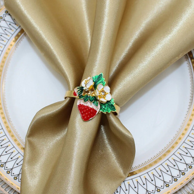 6 τεμ. Flower Bee Δαχτυλίδι για χαρτοπετσέτα μεταλλικό χρυσό Daisy Flower Θήκη για χαρτοπετσέτα Πόρπες για τραπέζι γάμου σπιτιού HWD14