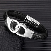 MKENDN kõrge kvaliteediga roostevabast terasest käevõru meeste ehtsast nahast käevõru Menottes Bijoux paari käevõru kingitus talle