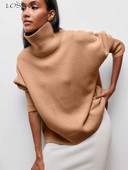 Trikotāžas sieviešu džemperis ar bruņurupuču apkakli, topi ar garām piedurknēm, ikdienas džemperi, ziemas džemperi, trikotāža, sieviešu apģērbi, jauni 2023. gadā