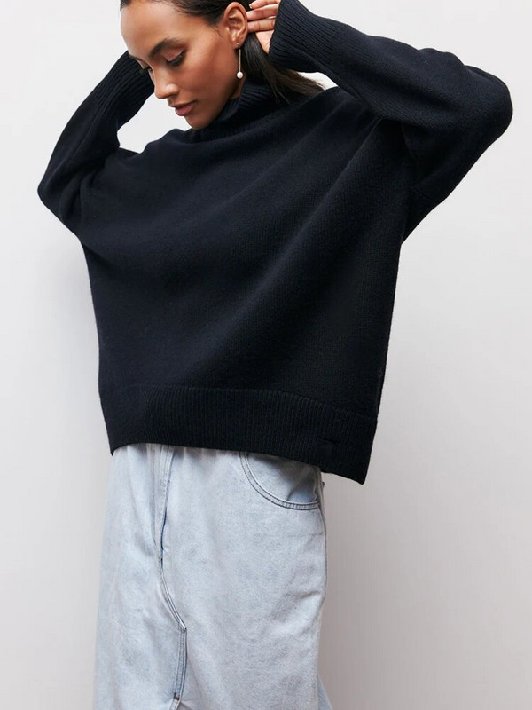 Trikotāžas sieviešu džemperis ar bruņurupuču apkakli, topi ar garām piedurknēm, ikdienas džemperi, ziemas džemperi, trikotāža, sieviešu apģērbi, jauni 2023. gadā