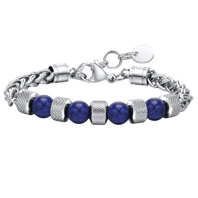 Mprainbow meeste helmeketi käevõrud jõuludeks sünnipäevaks isale abikaasale pojale, 8 mm naturaalsest tiigrisilma kivist ketiga käevõru