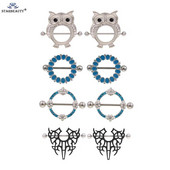 1 Pair Gig Size New Arrival Δαχτυλίδι θηλής που τρυπάει γυναίκες Κορίτσι Δαχτυλίδι θηλής από ανοξείδωτο ατσάλι Μπάρα γλώσσας Barbell Piercing Κοσμήματα