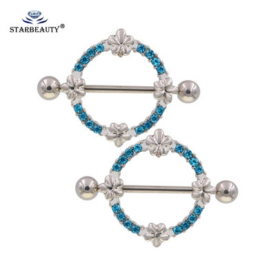 1 Pair Gig Size New Arrival Δαχτυλίδι θηλής που τρυπάει γυναίκες Κορίτσι Δαχτυλίδι θηλής από ανοξείδωτο ατσάλι Μπάρα γλώσσας Barbell Piercing Κοσμήματα