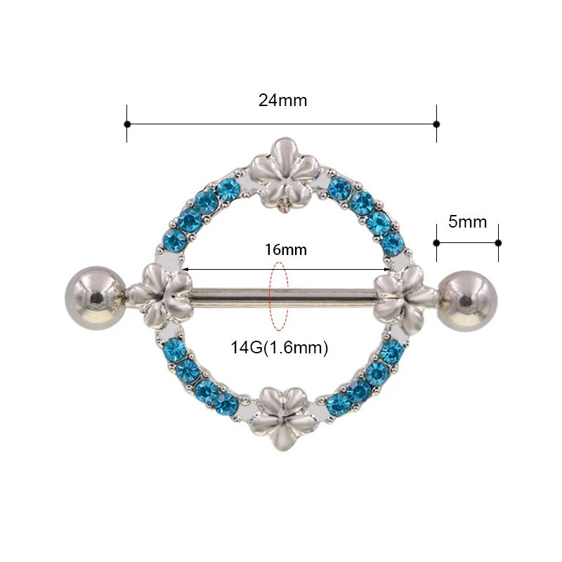 1 Pair Gig Size New Arrival Δαχτυλίδι θηλής που τρυπάει γυναίκες Κορίτσι Δαχτυλίδι θηλής από ανοξείδωτο ατσάλι Μπάρα γλώσσας Barbell Piercing Κοσμήματα