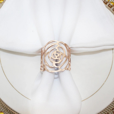 2Gb Dobs salvešu gredzens Rožu ziedu salvetes sprādze kāzu dzimšanas dienai Mātes dienas ballītei Mājas galda noformējums HWM05