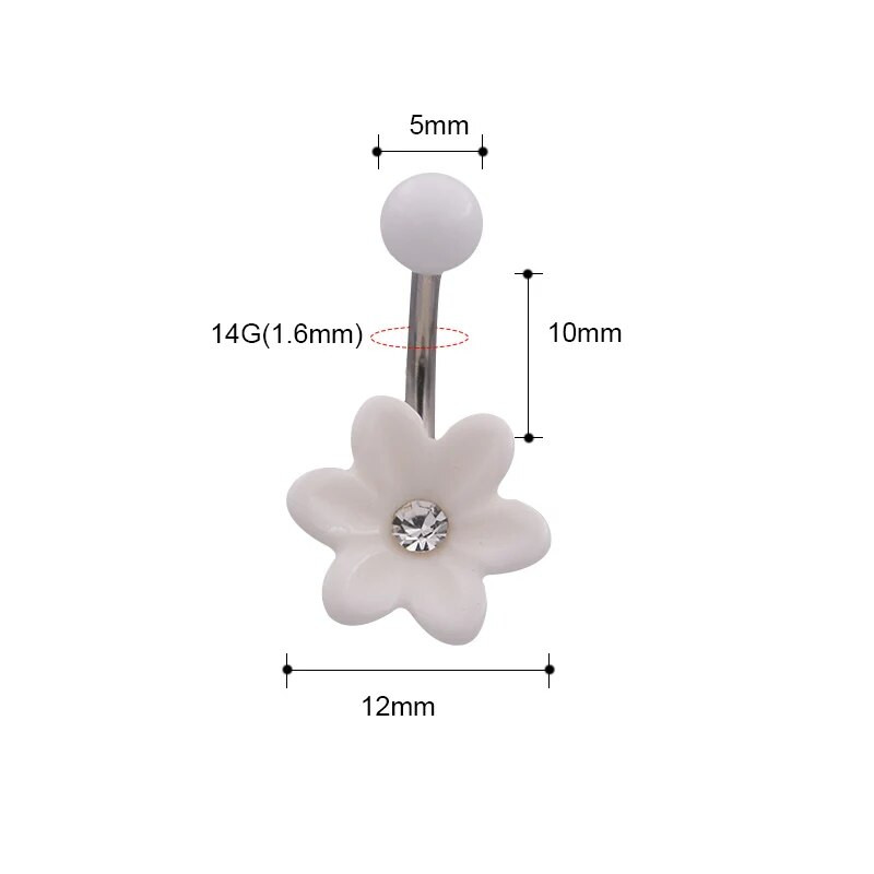 1Gb vēdera gredzeni saulespuķu pīrsings nabas gredzeni ķermeņa pīrsings nabas rotaslietas ķermeņa auskaru aizbāznis rotaslietas