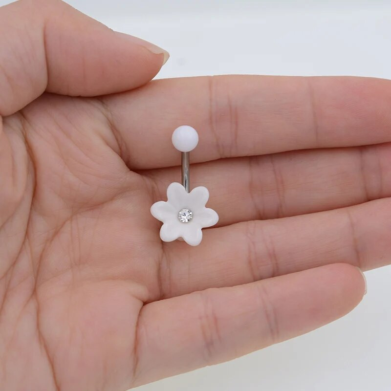 1Gb vēdera gredzeni saulespuķu pīrsings nabas gredzeni ķermeņa pīrsings nabas rotaslietas ķermeņa auskaru aizbāznis rotaslietas