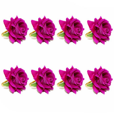 8 Pack Holly Leaf ziedu salvešu gredzeni Ziemassvētku ziedu salvešu turētājs vakariņām kāzu Ziemassvētku galda dekors HWF33