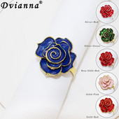 8 tk. Elegantne roosiõieline salvrätikusõrmuste hoidik pulmadeks Sõbrapäevaks Sügisene tänupüha jõulukaunistus HWF73