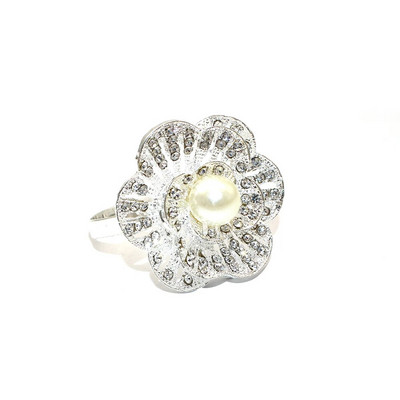 6Gb Rhinestone ziedu salvešu gredzeni Zelta salvešu turētāja gredzeni kāzu dzimšanas dienai Ziemassvētkos bērnu dušas galda dekors HWP15