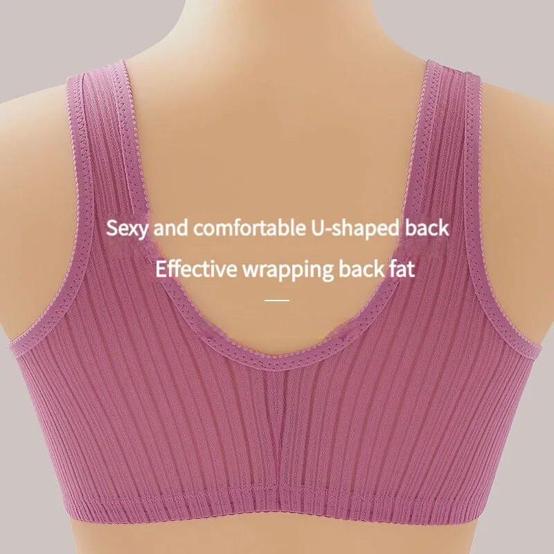 Liela izmēra priekšējā poga sieviešu apakšveļa bez tērauda gredzena Push Up krūšturis pusmūža un vecāka gadagājuma cilvēku krūšturis Sexy Fit Top Mujer