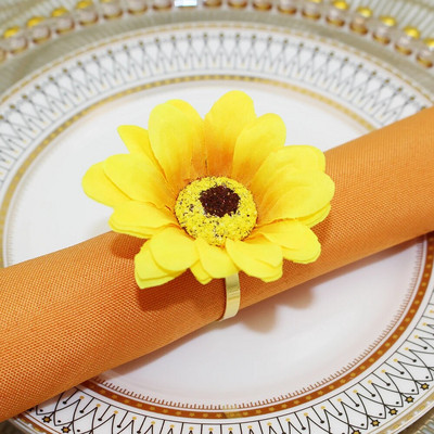 12Pcs Ručno izrađeni prstenovi za salvete s ružičastim cvjetovima Ruža Držač za salvete za dekoraciju stola Dan zahvalnosti Božićni dekor za vjenčanje HWF51