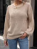 Jesenné a zimné svetre pre ženy, pletené topy s dlhým rukávom, ležérne pulóvre s výstrihom do O, módne novinky v pletenom oblečení 2023