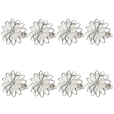 8Gb Zelta Rhinestone salvešu turētāji dobi, ziedu salvešu gredzens Valentīndienas kāzu vakariņām ballīšu galda dekors HWD105