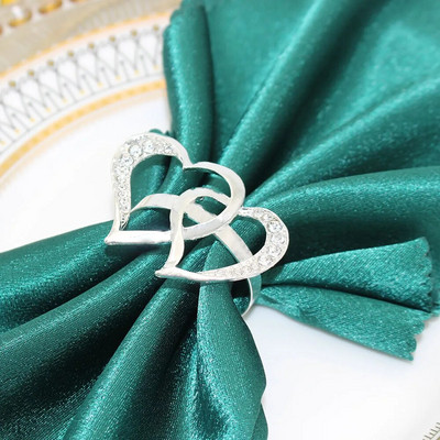 8Gb Zelta Rhinestone salvešu turētāji dobi, ziedu salvešu gredzens Valentīndienas kāzu vakariņām ballīšu galda dekors HWD105