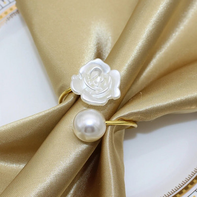 8Gb Zelta Rhinestone salvešu turētāji dobi, ziedu salvešu gredzens Valentīndienas kāzu vakariņām ballīšu galda dekors HWD105