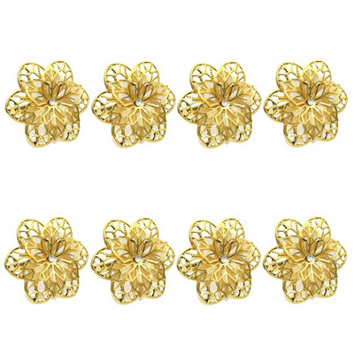 8Gb Zelta Rhinestone salvešu turētāji dobi, ziedu salvešu gredzens Valentīndienas kāzu vakariņām ballīšu galda dekors HWD105