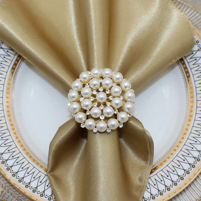 8db Ezüst szalvéta gyűrűk strassz gyöngy szalvéta gyűrűtartó karácsonyra Születésnapra Húsvétra Ősz Halloween dekoráció HWP19