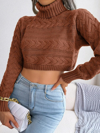 Rudens ziemas trikotāžas sieviešu bruņurupuču eleganti balti džemperi ar garām piedurknēm Modes topi ar garām piedurknēm Pamata puloveri, jauni trikotāžas izstrādājumi 2023. g.