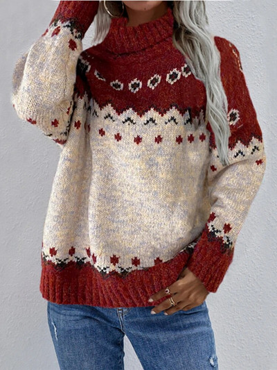 Vintage sieviešu džemperis, elegants trikotāža ar apkakli, trikotāžas džemperi, rudens ziemas apģērbi sievietēm, 2023. gada jaunums