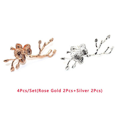 4Gb plūmju ziedu ziedi salvešu gredzeni ziemas brīvdienu mājai viesnīcas dārza kāzu svinību galda noformējums (8 krāsas) HWM84