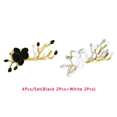 4Gb plūmju ziedu ziedi salvešu gredzeni ziemas brīvdienu mājai viesnīcas dārza kāzu svinību galda noformējums (8 krāsas) HWM84