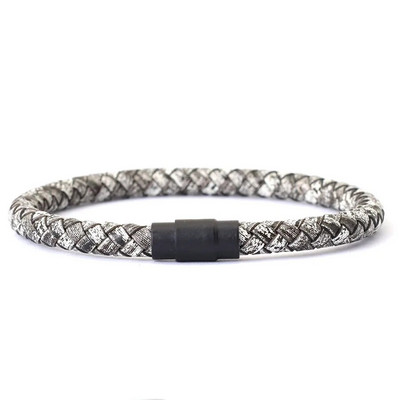 Noter férfi bőr karkötő karkötő fekete mágneses csat illeszkedő egymásra rakható karkötő szabadidős kiegészítők Pulsera Hombre ékszerek