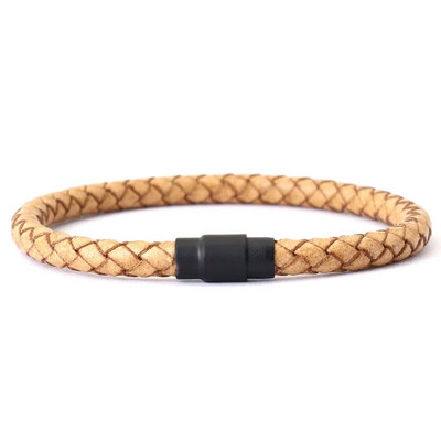 Noter férfi bőr karkötő karkötő fekete mágneses csat illeszkedő egymásra rakható karkötő szabadidős kiegészítők Pulsera Hombre ékszerek