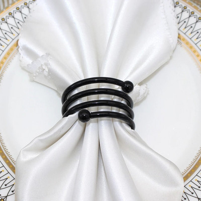 2 gab Dobu ziedu salvešu gredzens metāla salvešu gredzenu turētājs kāzu ballītei svētku banketam Ziemassvētku vakariņu galda dekors