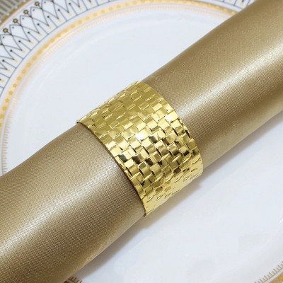 2 gab Dobu ziedu salvešu gredzens metāla salvešu gredzenu turētājs kāzu ballītei svētku banketam Ziemassvētku vakariņu galda dekors