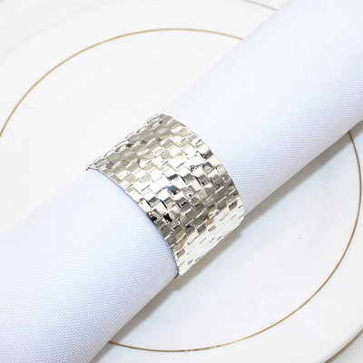 2 gab Dobu ziedu salvešu gredzens metāla salvešu gredzenu turētājs kāzu ballītei svētku banketam Ziemassvētku vakariņu galda dekors