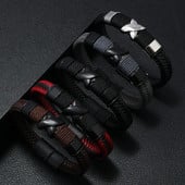 Noter Punk Meeste Nahast Käevõru Eemaldatav Magnet Pandla Käevõru Homme Kingitus Talle Hiphop Wrap Käevõru Lahedad Biker tarvikud