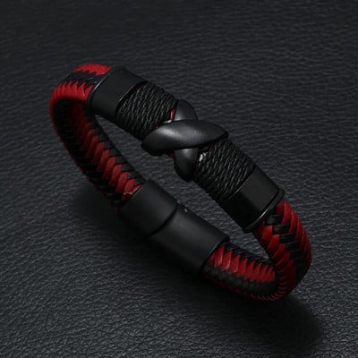 Noter Punk Meeste Nahast Käevõru Eemaldatav Magnet Pandla Käevõru Homme Kingitus Talle Hiphop Wrap Käevõru Lahedad Biker tarvikud