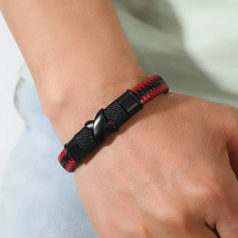 Noter Punk Meeste Nahast Käevõru Eemaldatav Magnet Pandla Käevõru Homme Kingitus Talle Hiphop Wrap Käevõru Lahedad Biker tarvikud