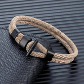 MKENDN modes vīriešu sieviešu matētas melnas rokassprādzes ar vieglu āķi, divšķiedru jūras izdzīvošanas virves rokassprādze pārim minimālisma dāvanas