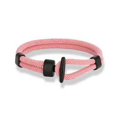 MKENDN modes vīriešu sieviešu matētas melnas rokassprādzes ar vieglu āķi, divšķiedru jūras izdzīvošanas virves rokassprādze pārim minimālisma dāvanas