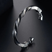 Ανδρικά βραχιόλια με περιστρεφόμενη μανσέτα Viking 2022 Ανδρικά βραχιόλια από ανοξείδωτο ατσάλι σε χρώμα ασημί για άνδρες Punk Biker Jewelry Dropshipping