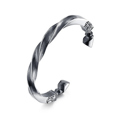 Ανδρικά βραχιόλια με περιστρεφόμενη μανσέτα Viking 2022 Ανδρικά βραχιόλια από ανοξείδωτο ατσάλι σε χρώμα ασημί για άνδρες Punk Biker Jewelry Dropshipping